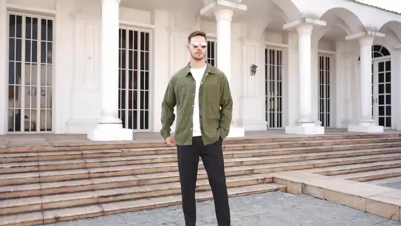 Cardigan décontracté en velours côtelé