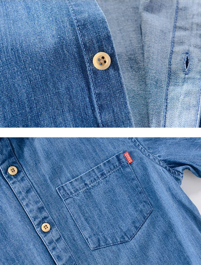 Chemise en jean à manches courtes