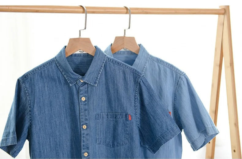 Chemise en jean à manches courtes