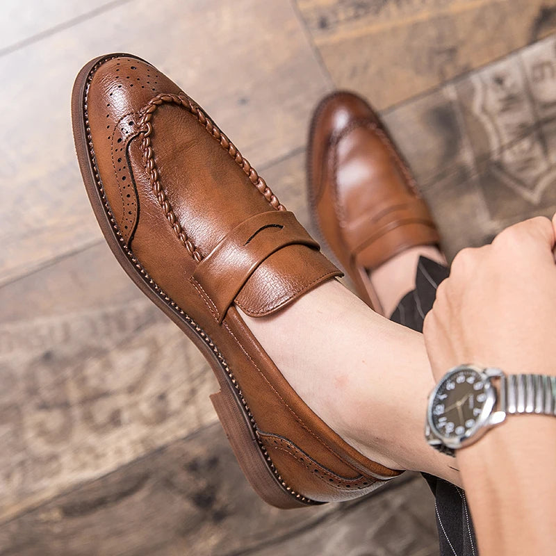 Mocassins en cuir chic