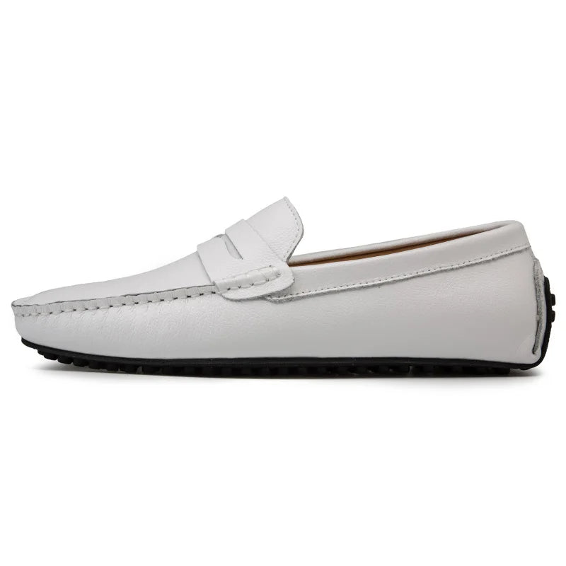 Mocassins d'été en cuir décontractés