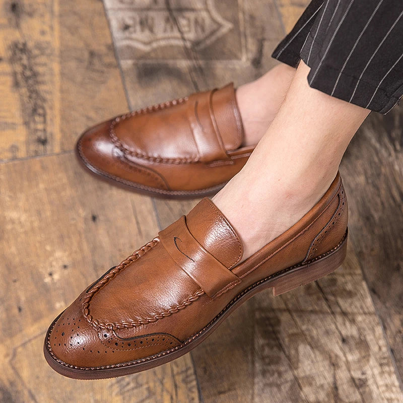 Mocassins en cuir chic
