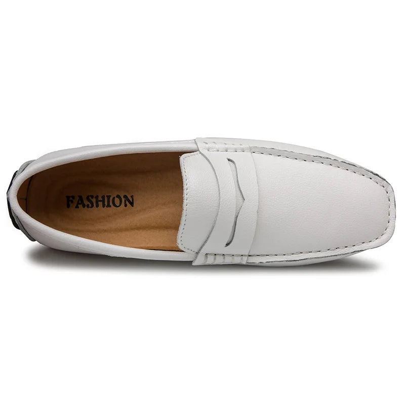 Mocassins d'été en cuir décontractés