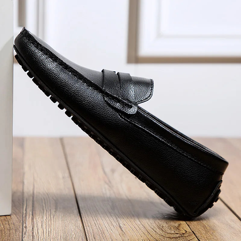 Mocassins d'été en cuir décontractés