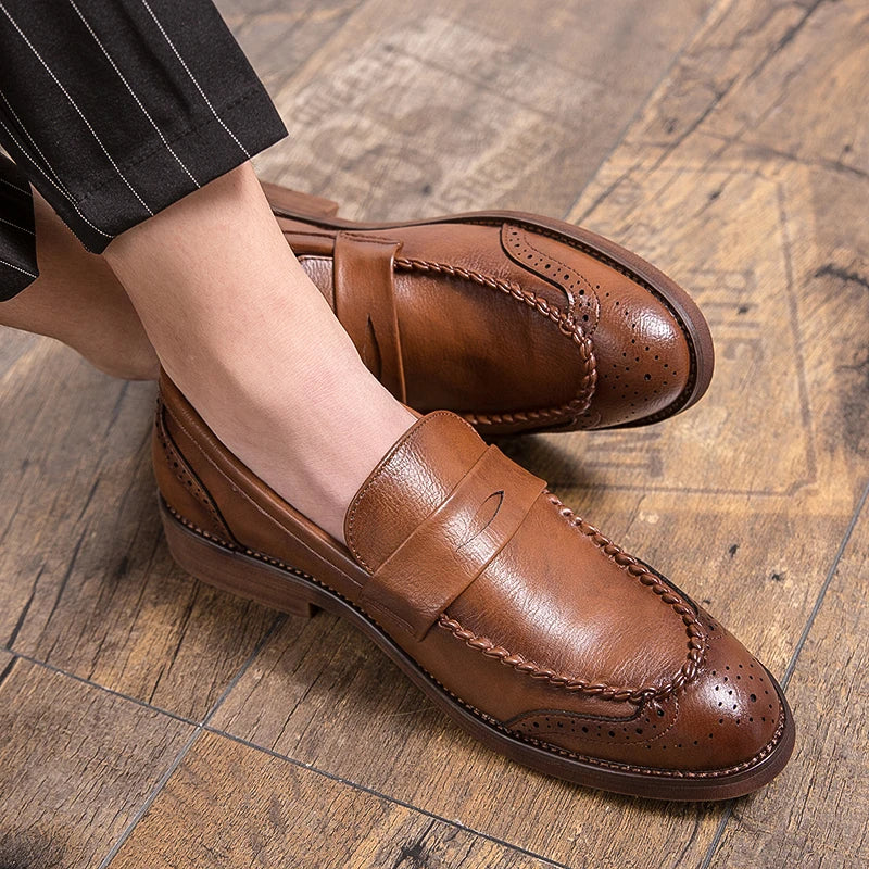 Mocassins en cuir chic
