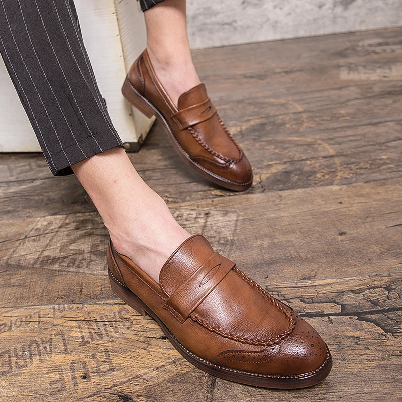 Mocassins en cuir chic