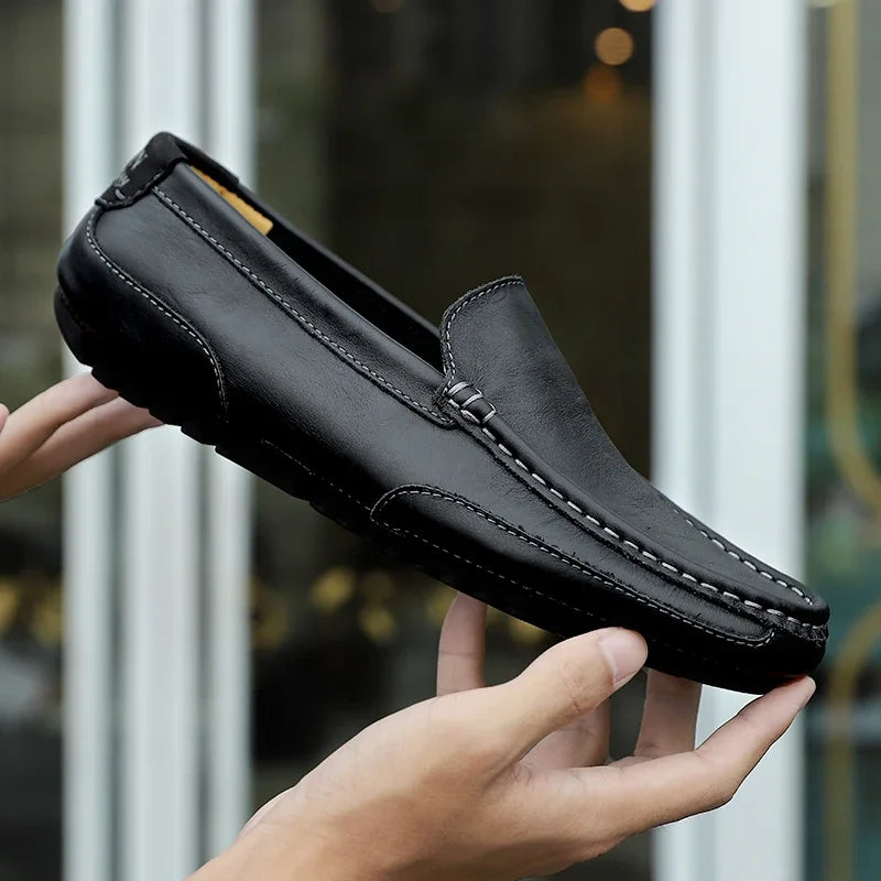 Mocassins en cuir vintage
