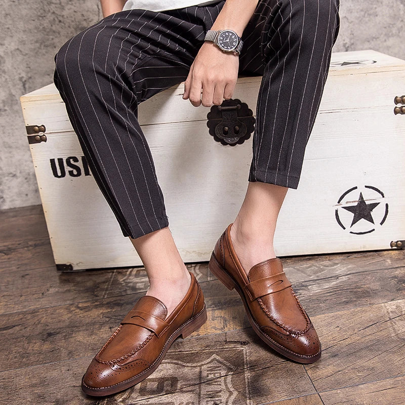 Mocassins en cuir chic