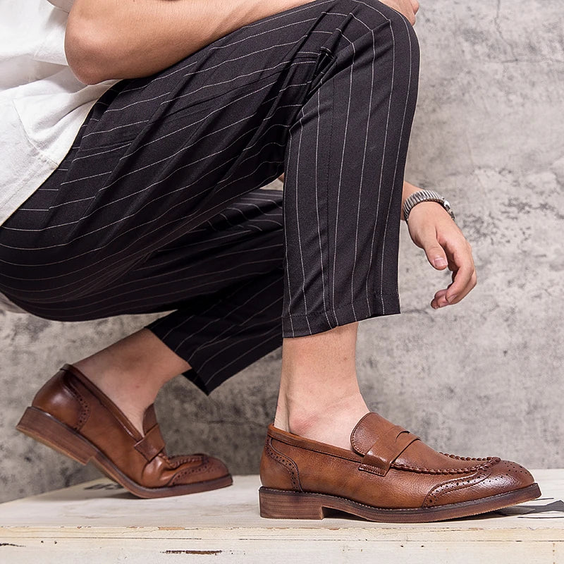 Mocassins en cuir chic