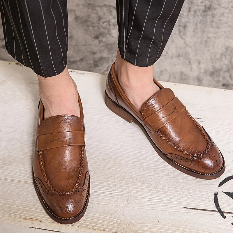 Mocassins en cuir chic