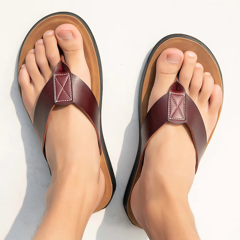 Sandales en cuir décontractées
