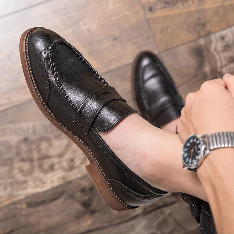 Mocassins en cuir chic