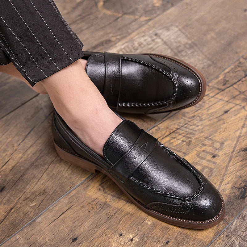 Mocassins en cuir chic