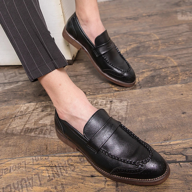 Mocassins en cuir chic