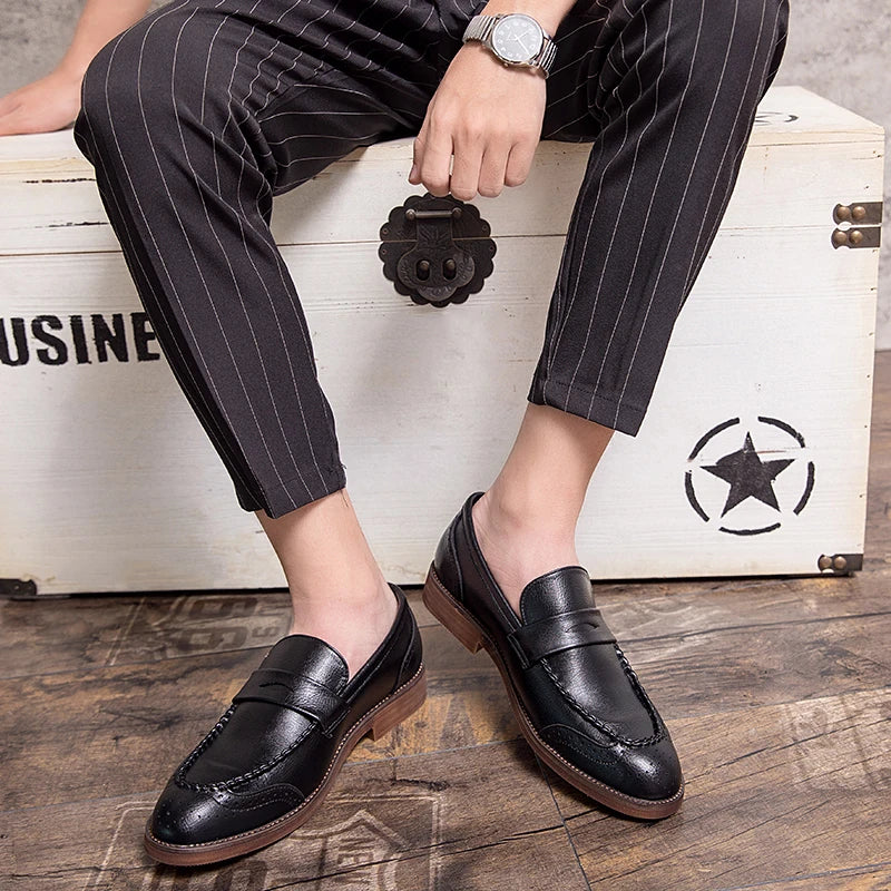 Mocassins en cuir chic