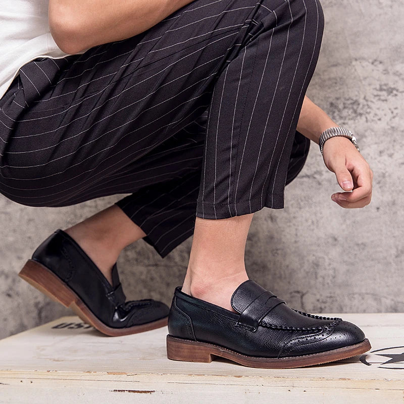 Mocassins en cuir chic