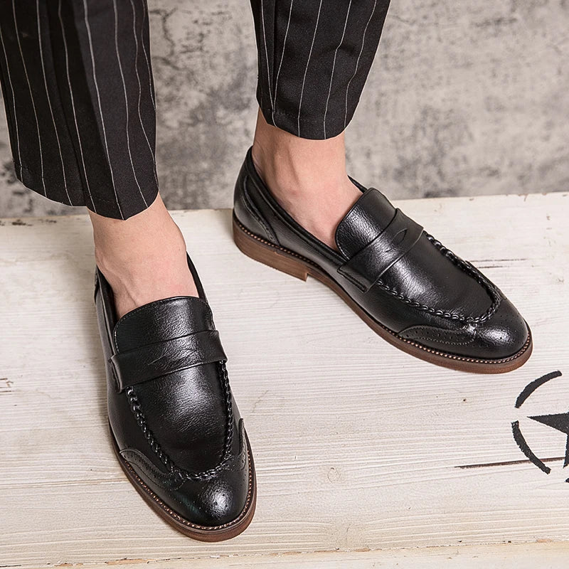 Mocassins en cuir chic