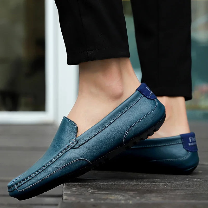 Mocassins en cuir vintage