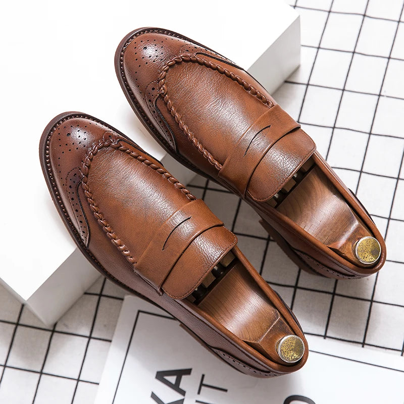 Mocassins en cuir chic