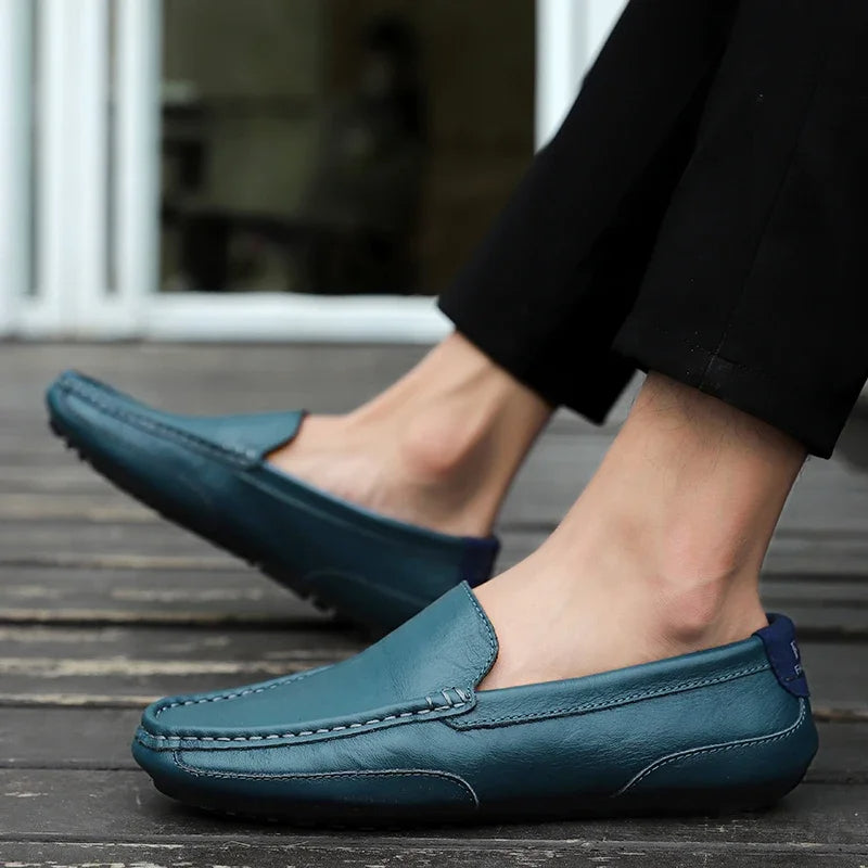 Mocassins en cuir vintage