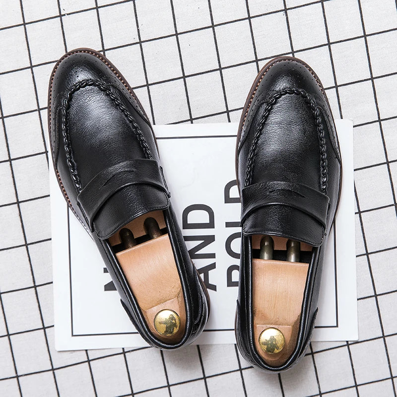 Mocassins en cuir chic