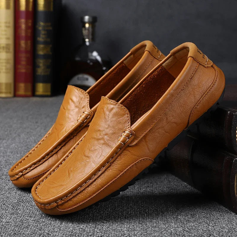 Mocassins en cuir vintage