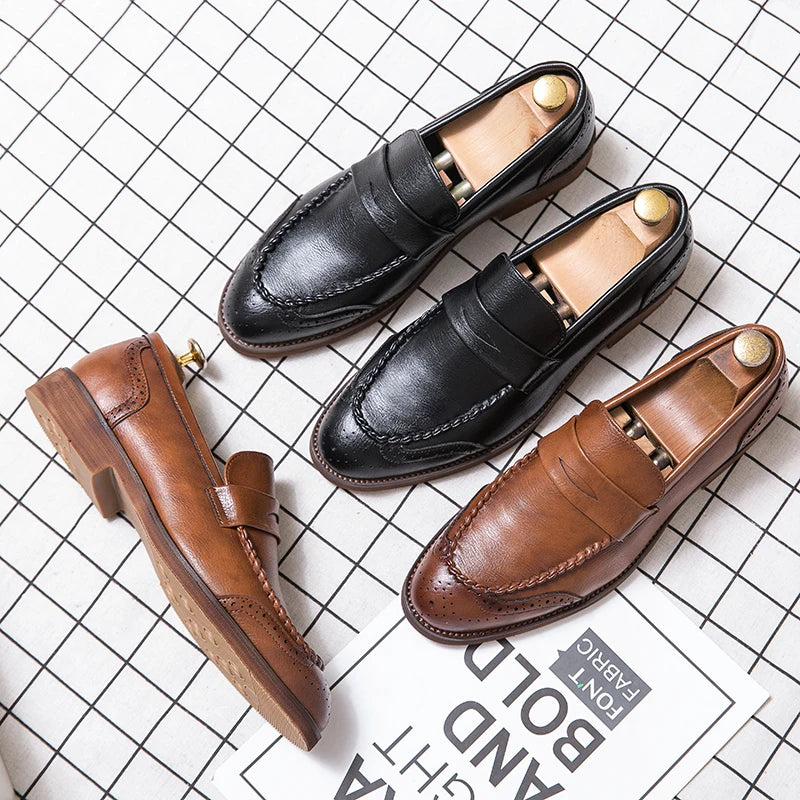 Mocassins en cuir chic
