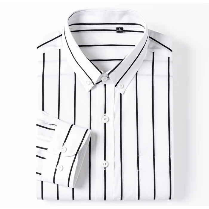 Chemise élégante en coton rayé