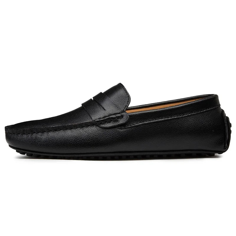 Mocassins d'été en cuir décontractés