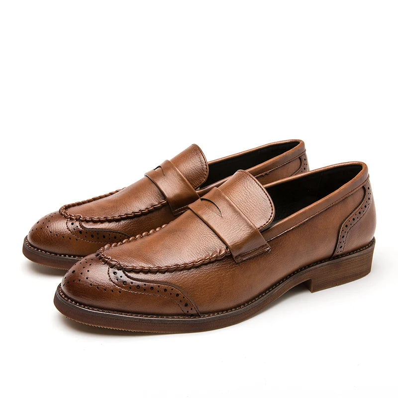 Mocassins en cuir chic