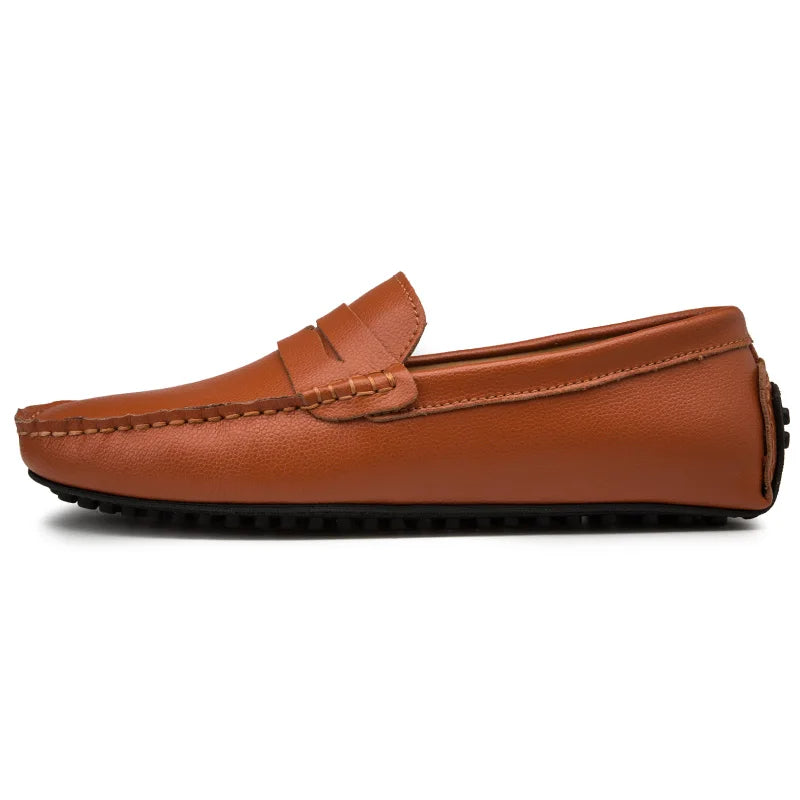 Mocassins d'été en cuir décontractés