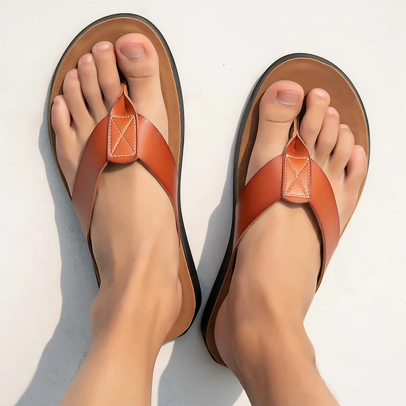 Sandales en cuir décontractées