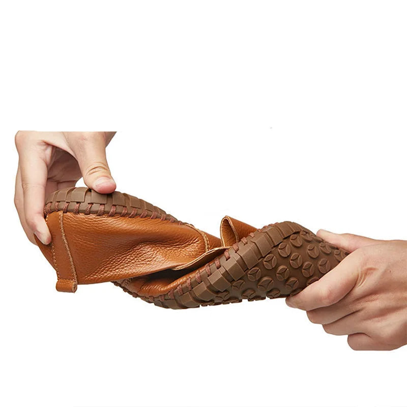 Mocassins en cuir respirant