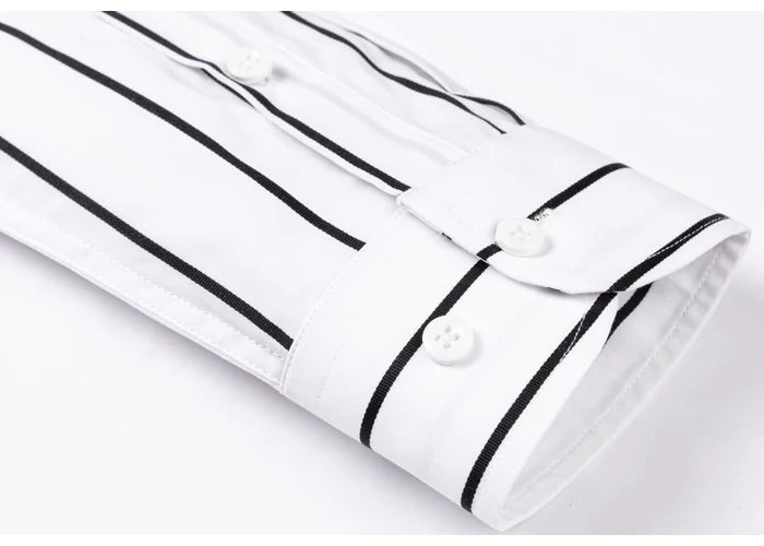 Chemise élégante en coton rayé