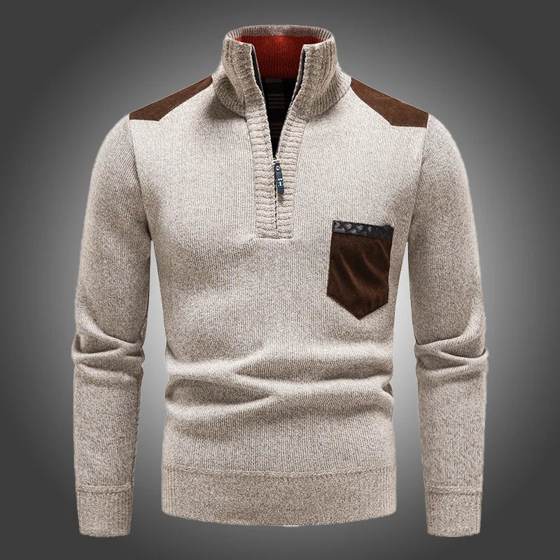 Pull en laine avec fermeture éclair