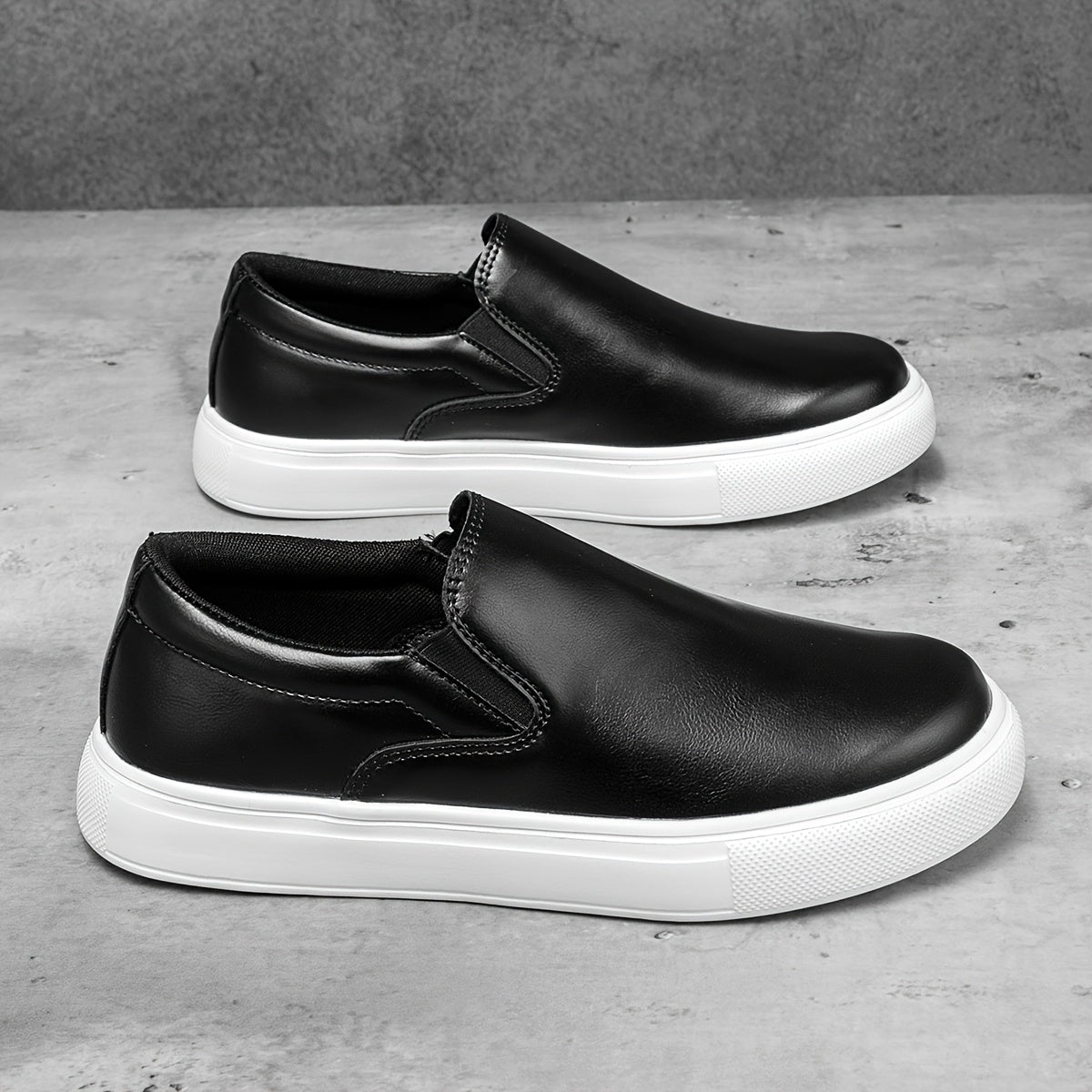 Chaussures décontractées en cuir à enfiler
