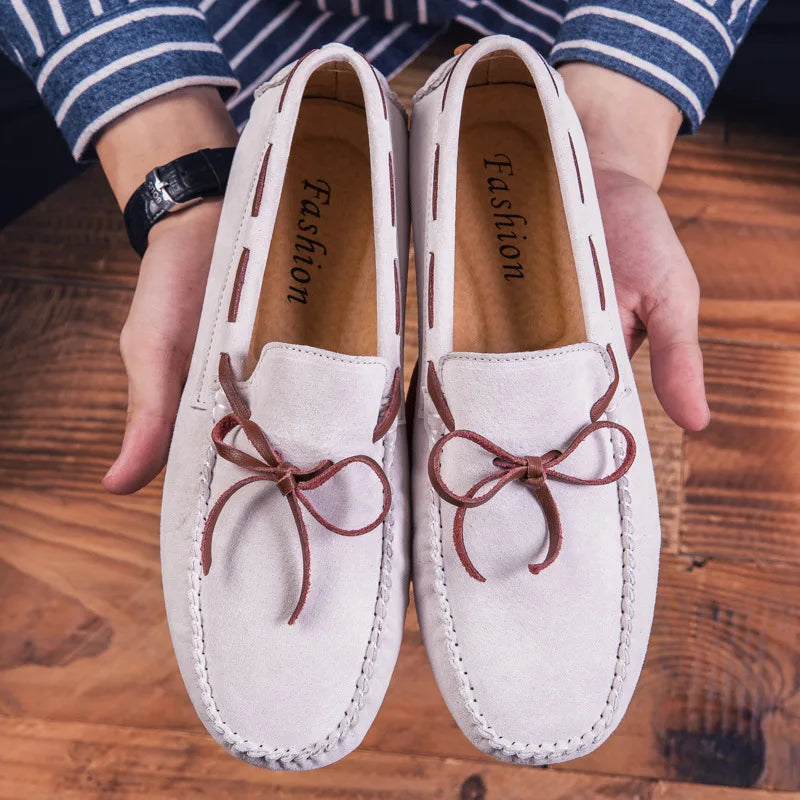 Mocassins en daim souple