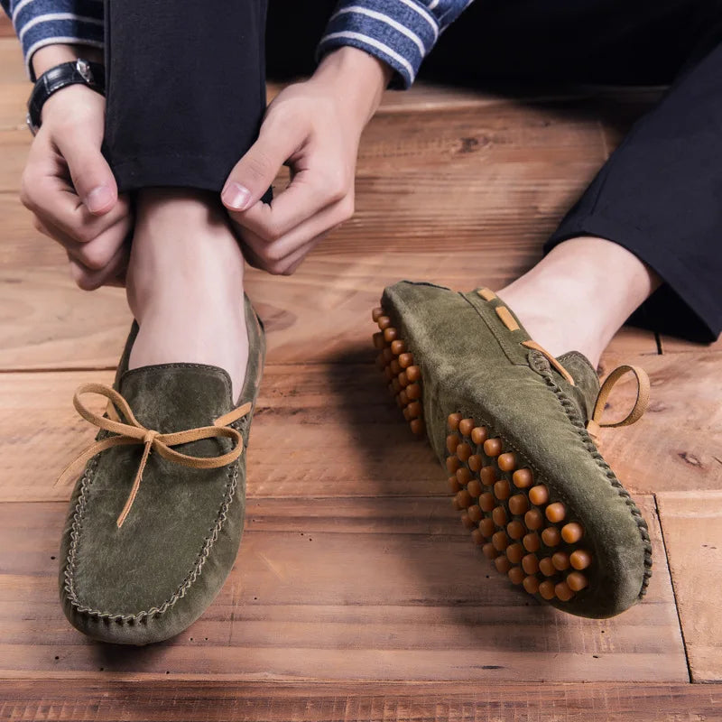 Mocassins en daim souple