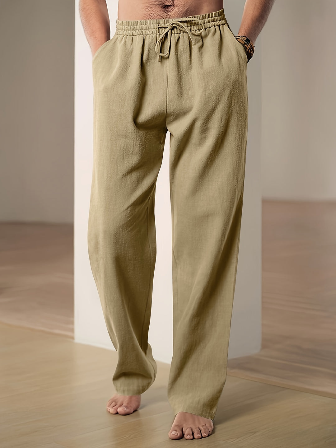 Pantalon d'été décontracté en lin