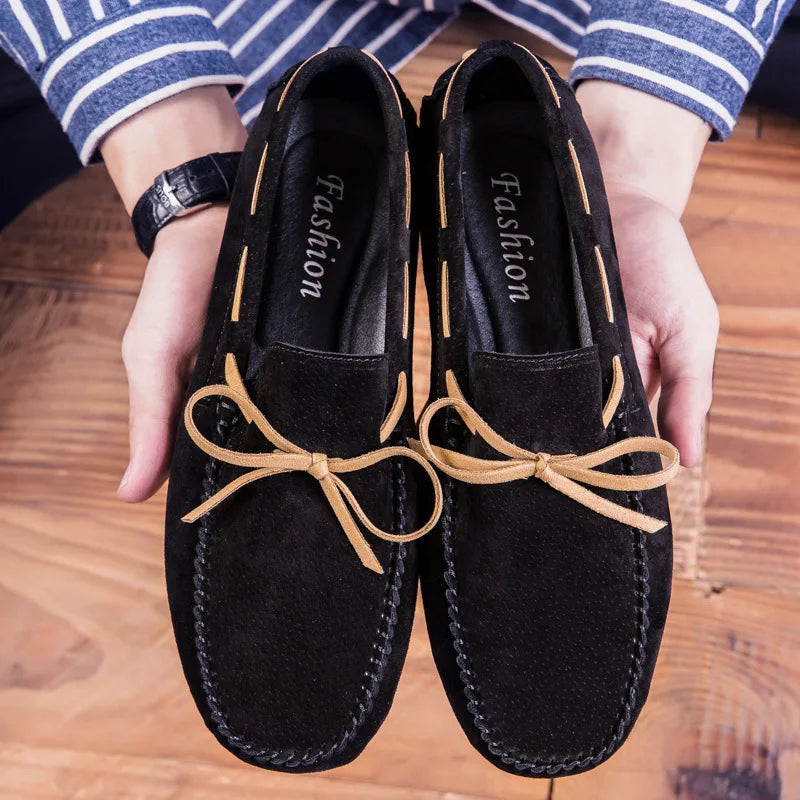 Mocassins en daim souple
