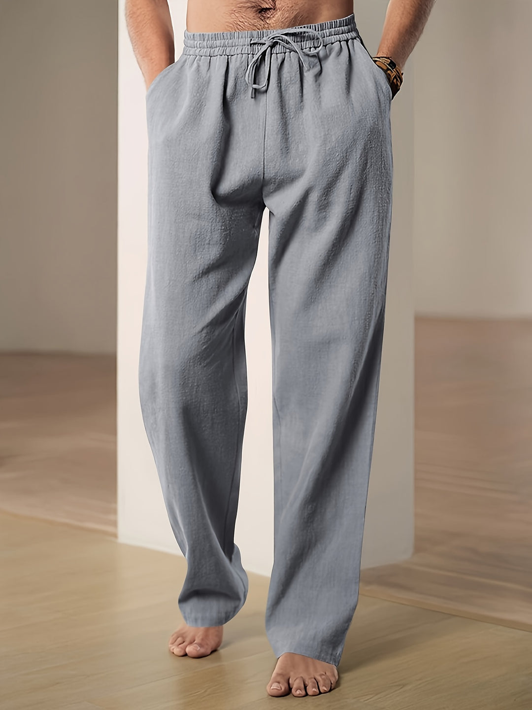Pantalon d'été décontracté en lin