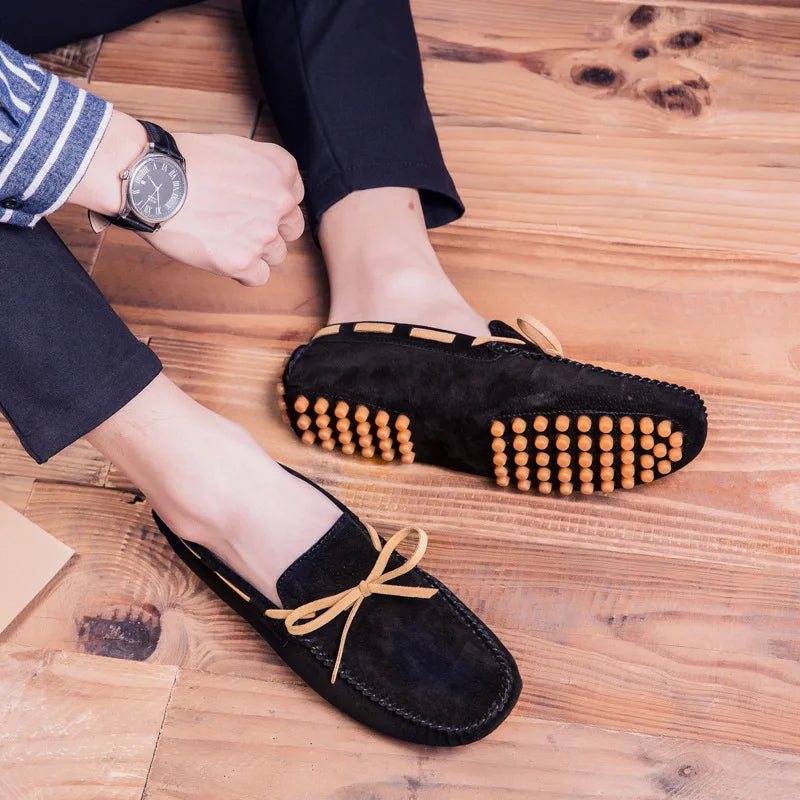 Mocassins en daim souple