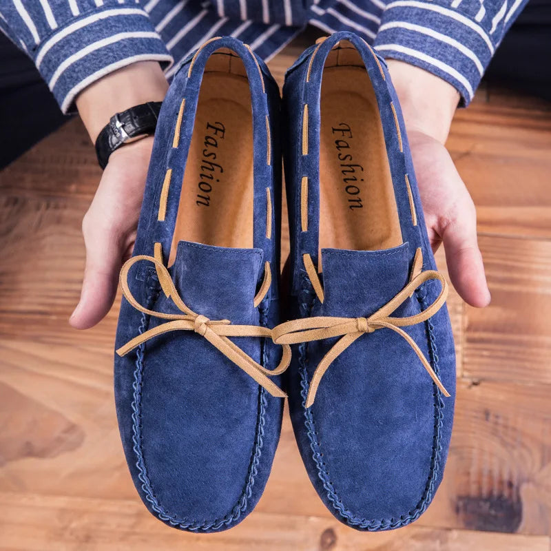 Mocassins en daim souple
