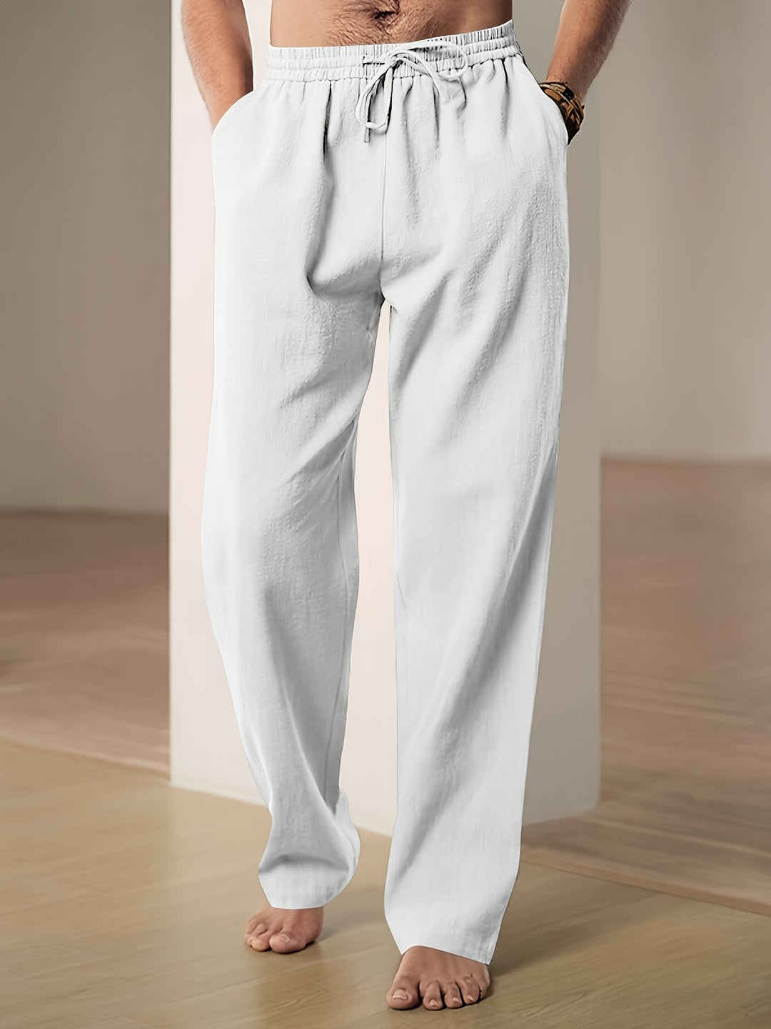 Pantalon d'été décontracté en lin