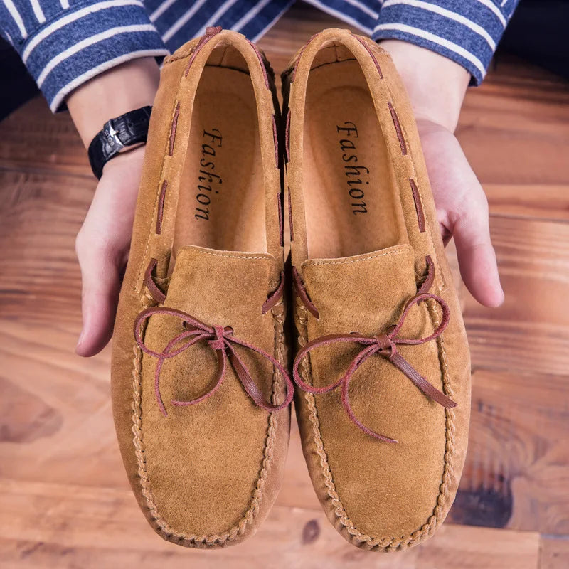 Mocassins en daim souple