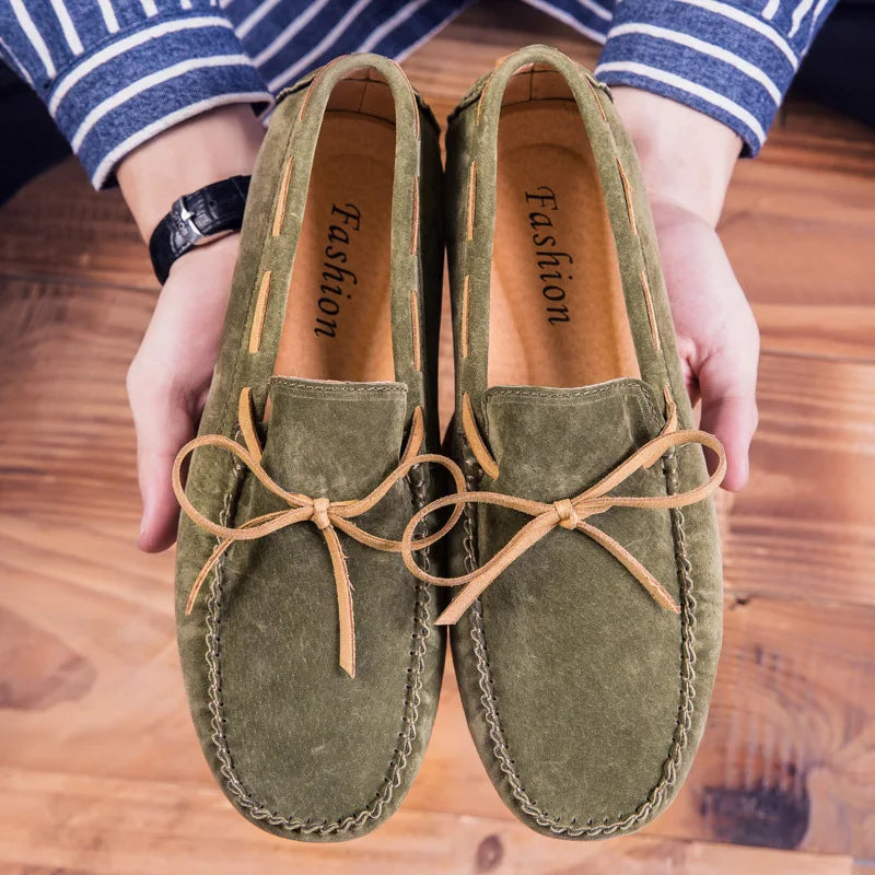 Mocassins en daim souple