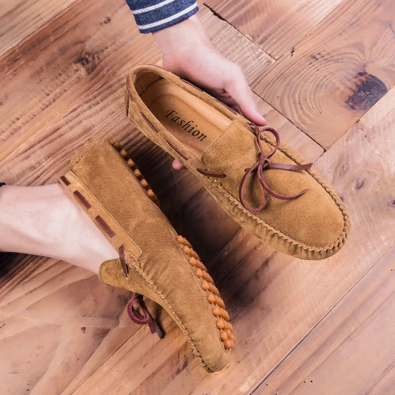 Mocassins en daim souple