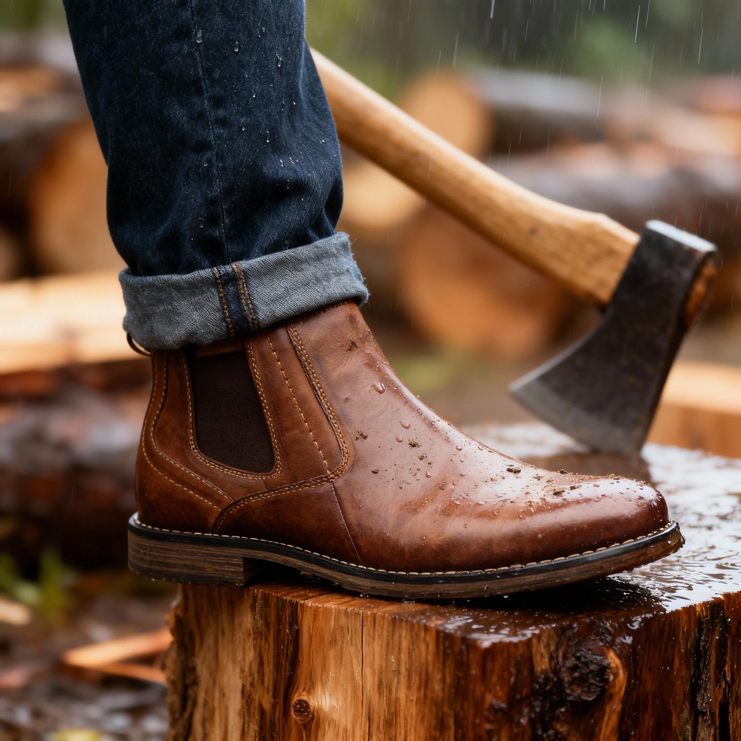 Bottes en cuir élégantes