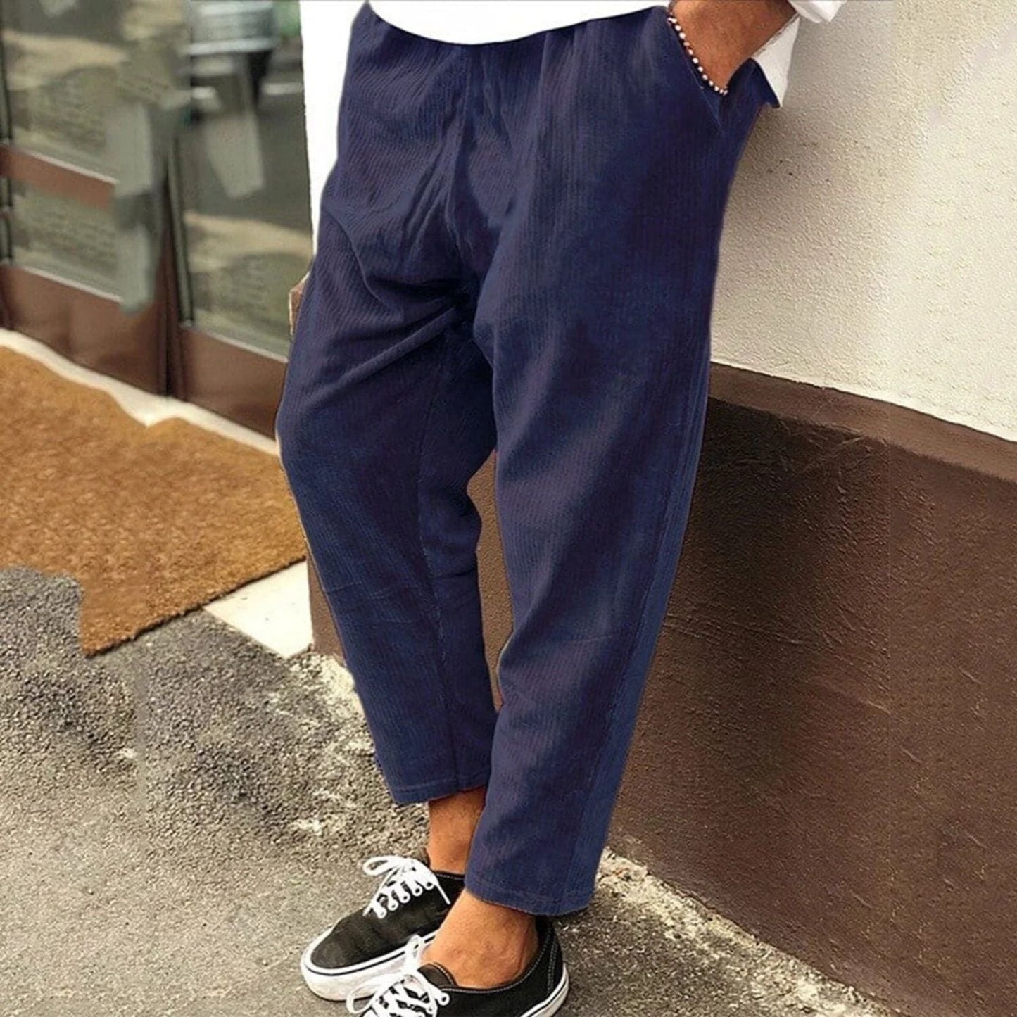 Pantalon élégant en velours côtelé