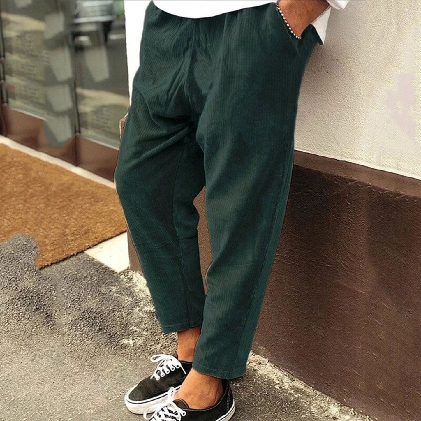 Pantalon élégant en velours côtelé
